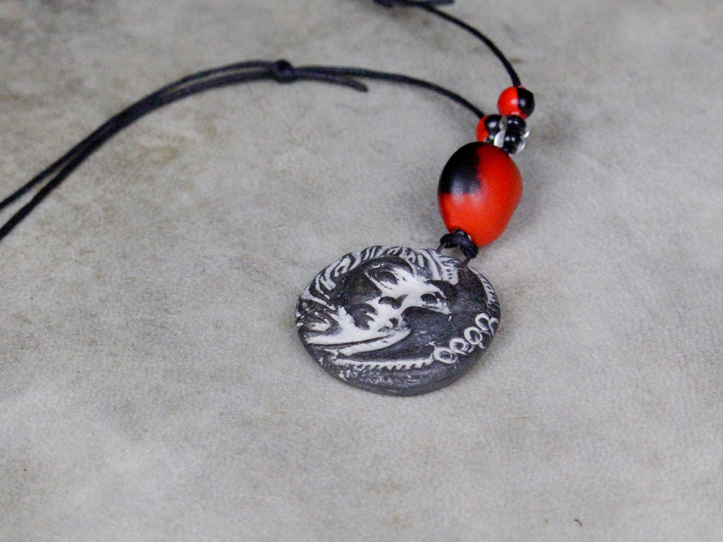 Ceramic Pendant Necklace - Andean Deities