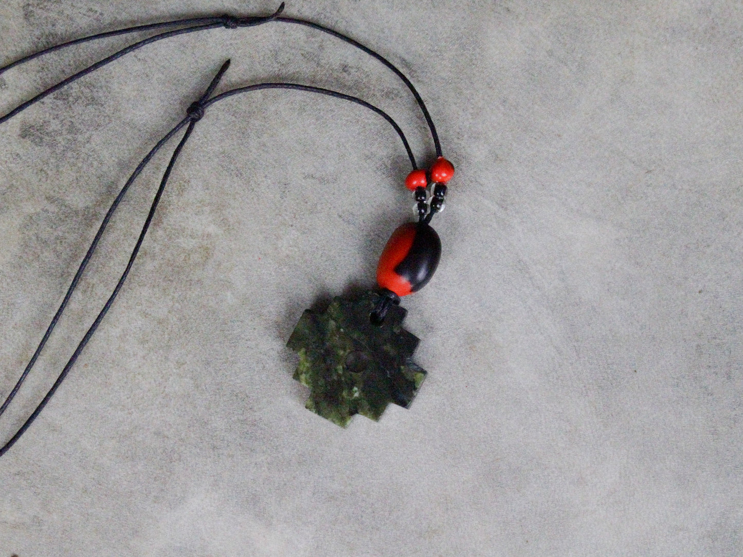 Serpentine Chakana Protection Necklace