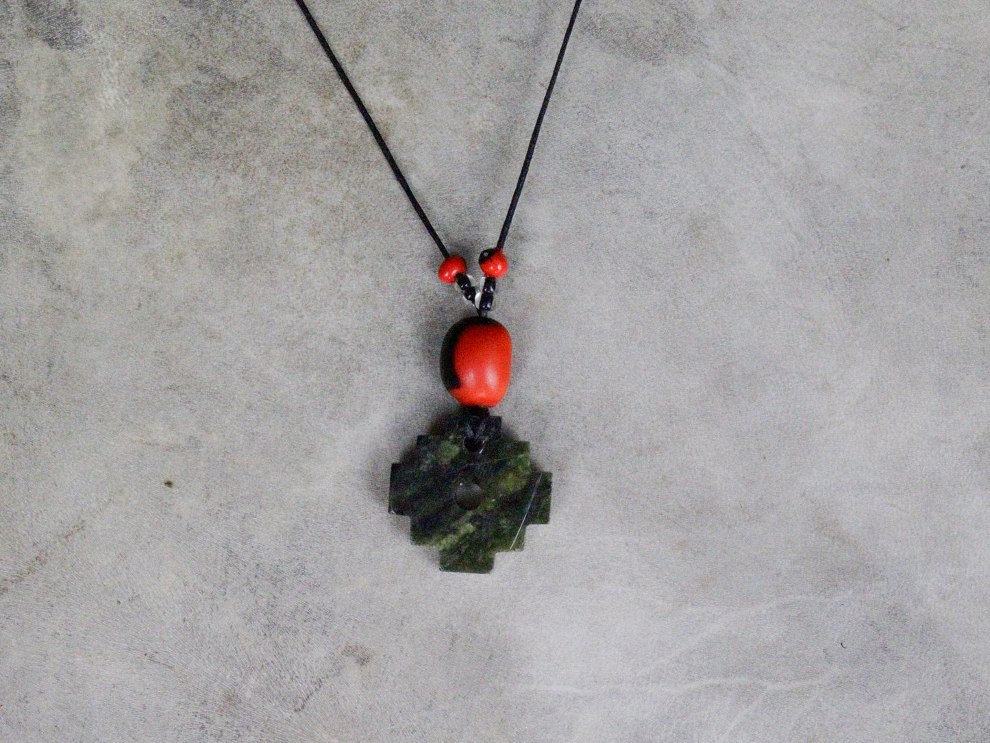 Serpentine Chakana Protection Necklace