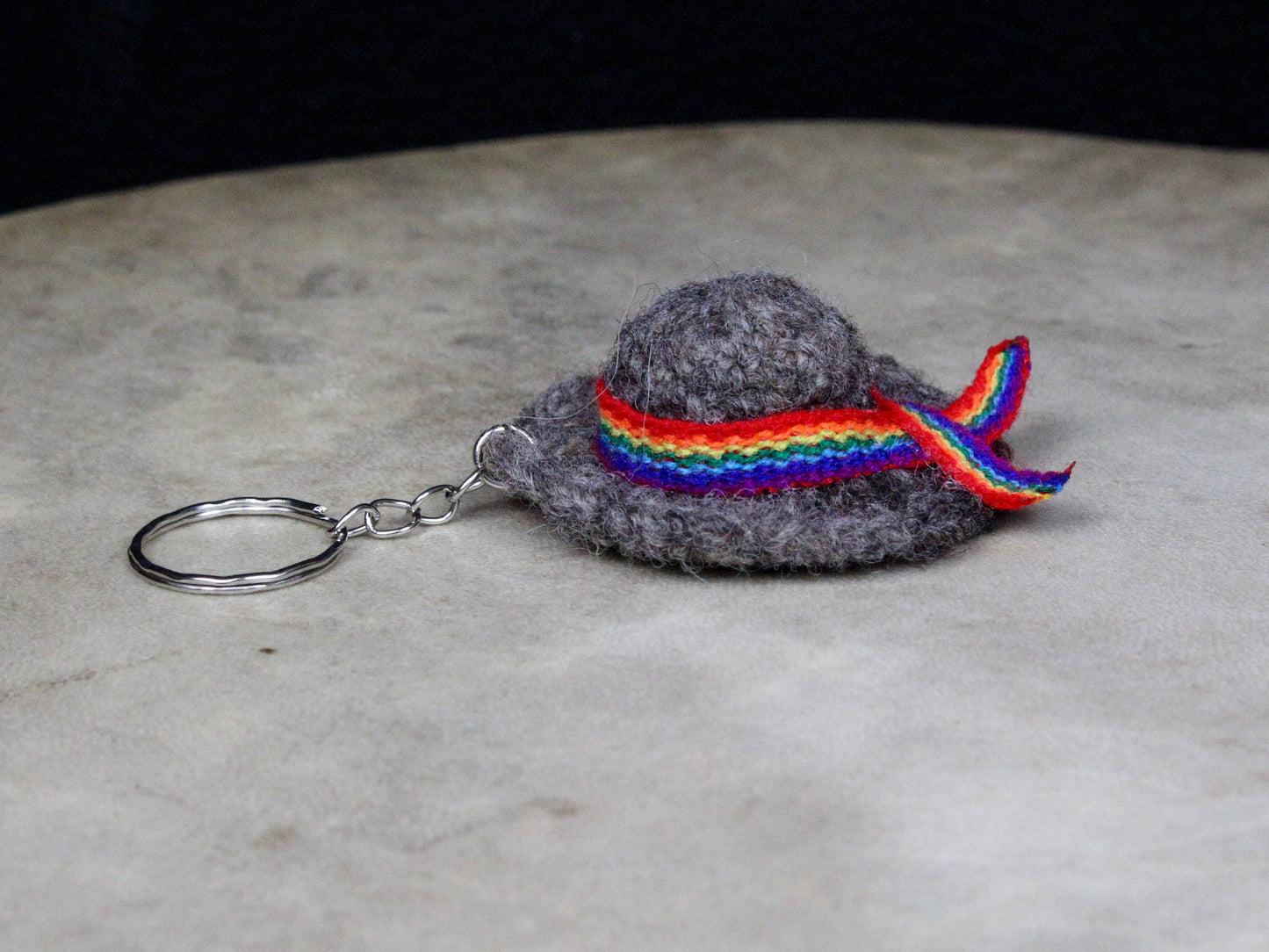 Mini Wool Hat Keychain