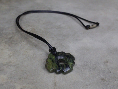 Serpentine Chakana Protection Necklace