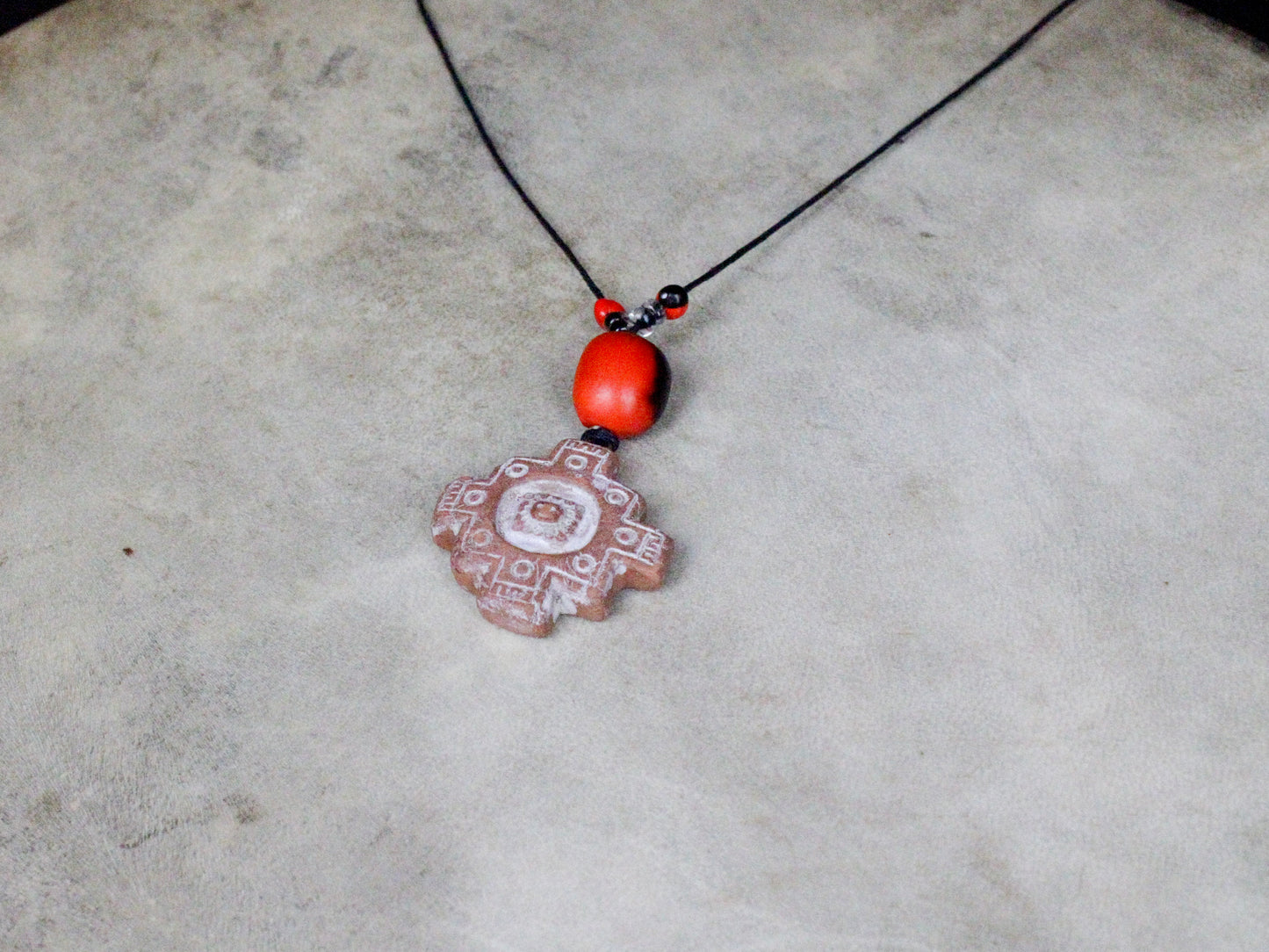 Ceramic Chakana Protection Necklace