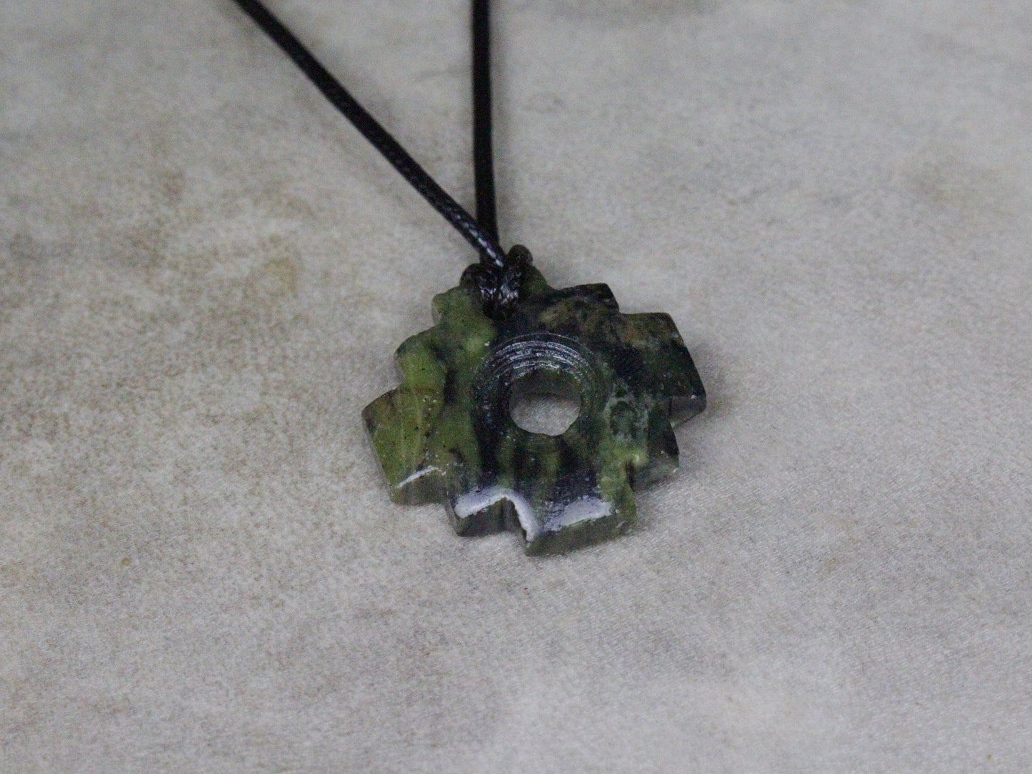 Serpentine Chakana Protection Necklace