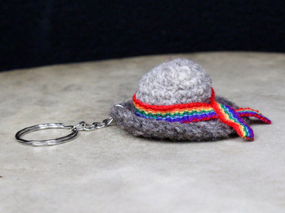 Mini Wool Hat Keychain