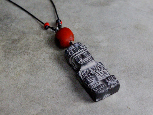 Ceramic Pendant Necklace - Andean Deities