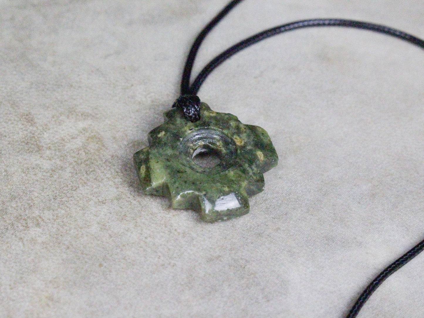 Serpentine Chakana Protection Necklace