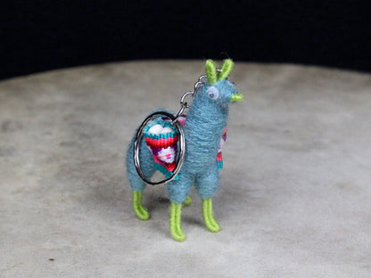 Colorful Alpaca Keychain